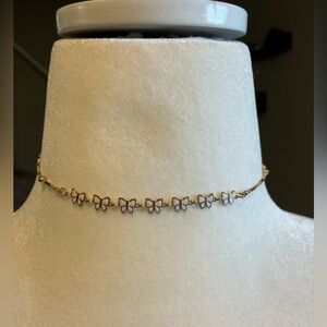 Delicate Butterfly Choker Necklace Extendable